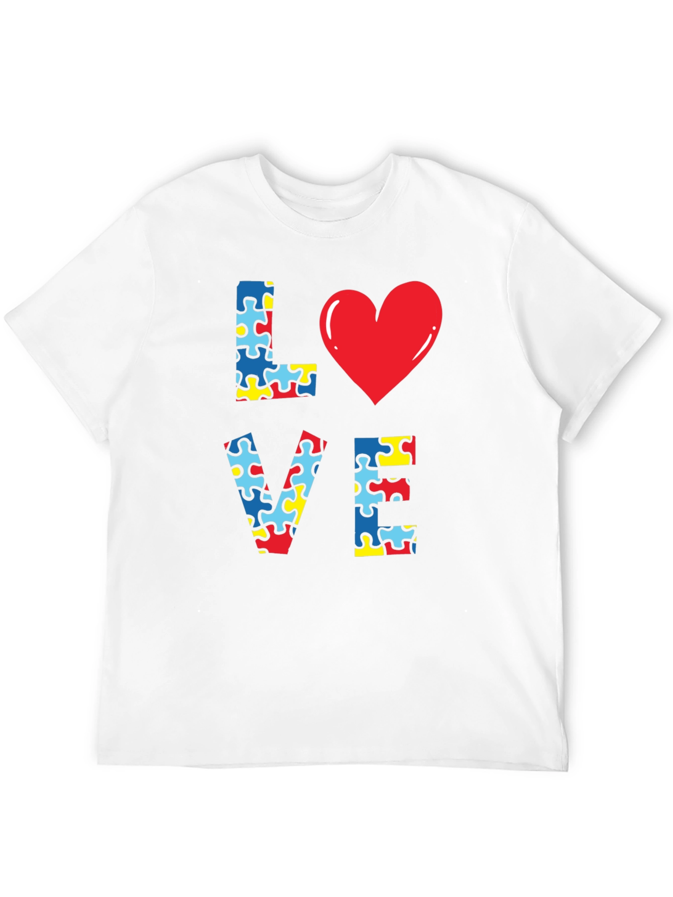 Autism Awareness Puzzle Heart Love T-Shirt