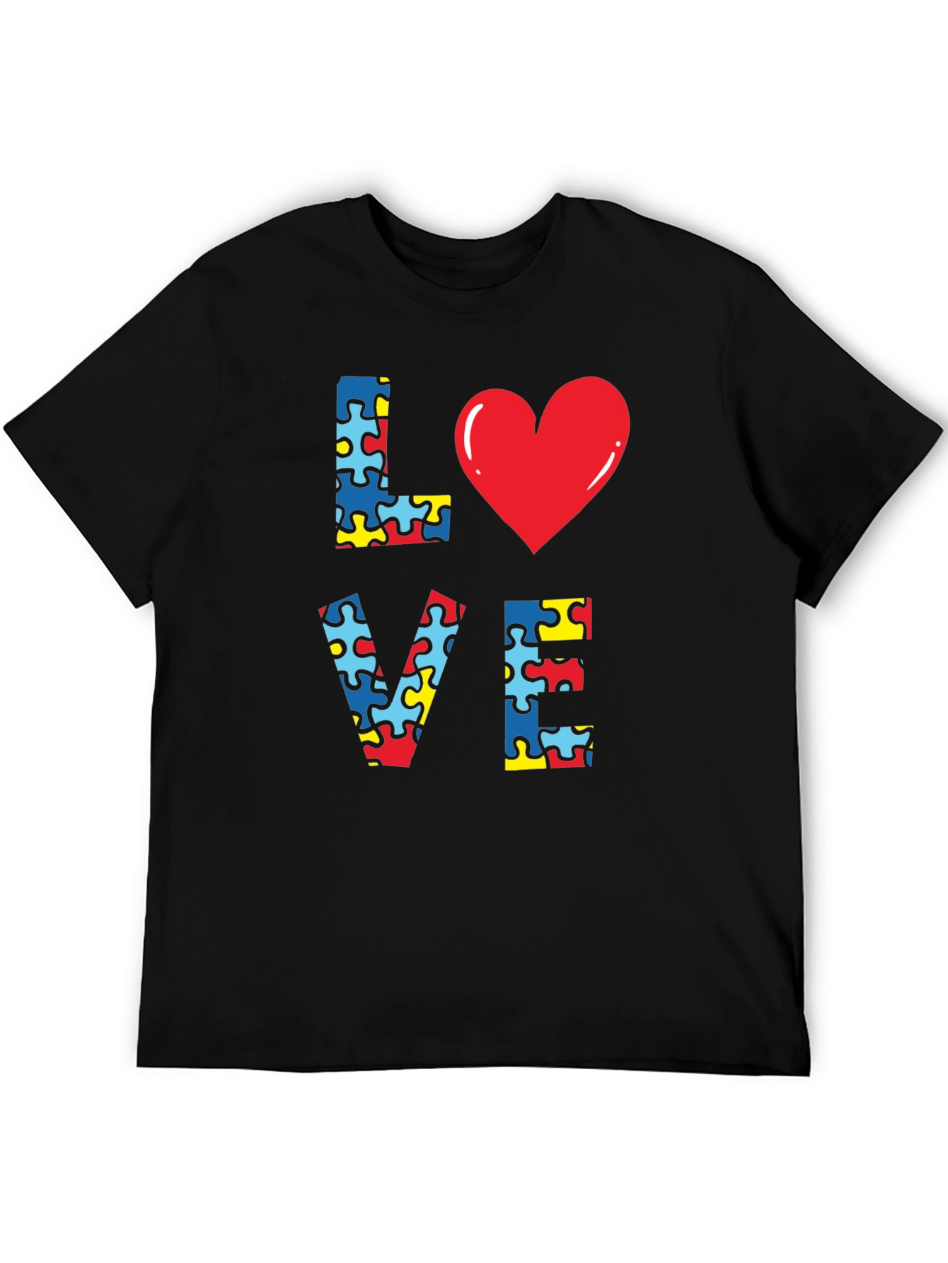 Autism Awareness Puzzle Heart Love T-Shirt