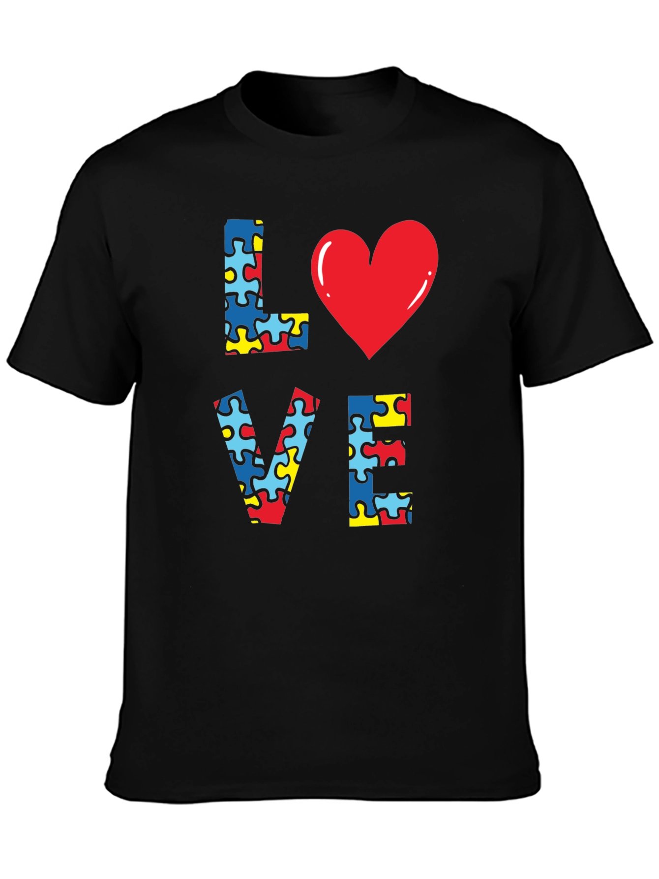 Autism Awareness Puzzle Heart Love T-Shirt