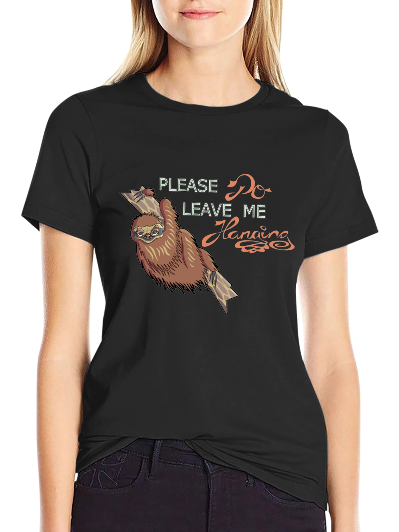 Sloth Hanging Around Graphic T-Shirt - Relaxed Fit