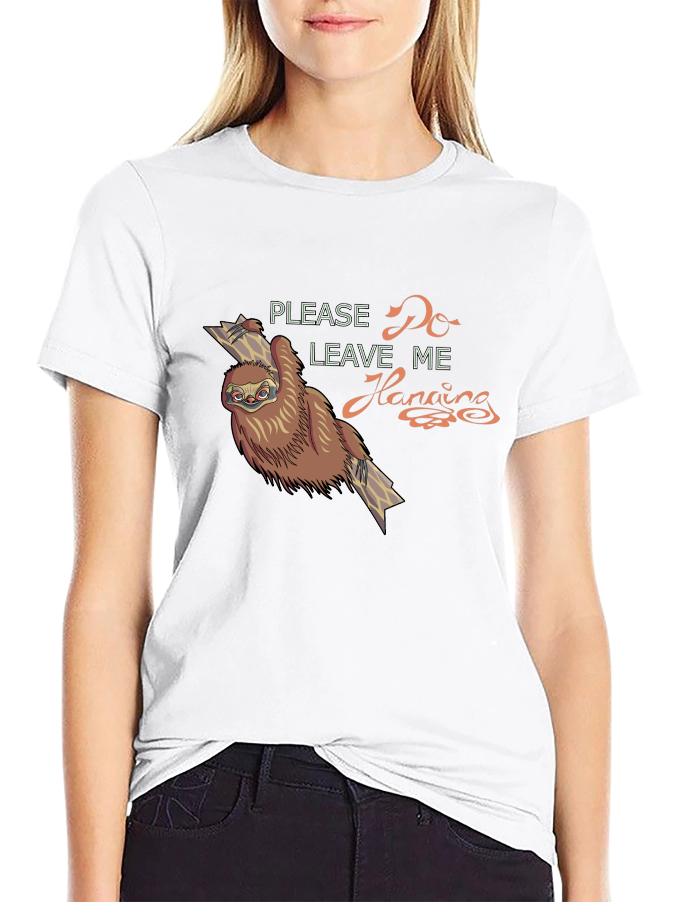 Sloth Hanging Around Graphic T-Shirt - Relaxed Fit