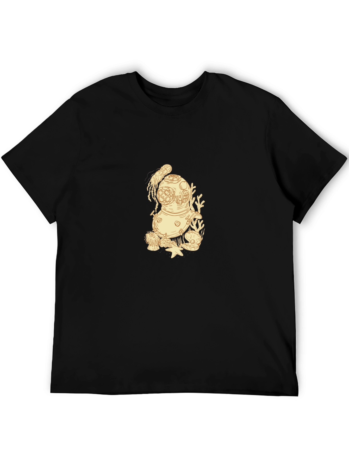 Diver Helmet Graphic Tee - Black