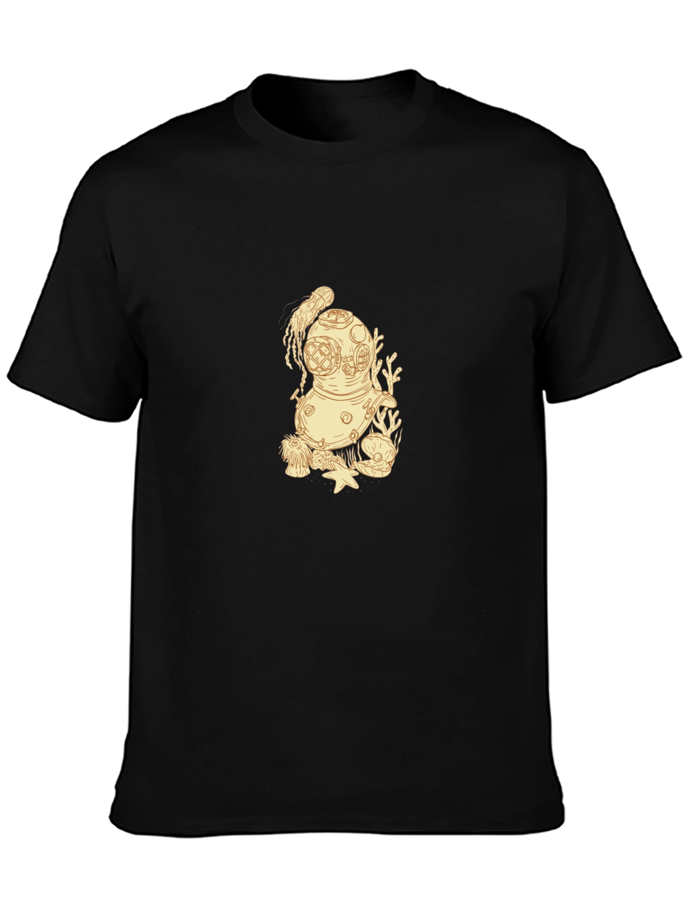 Diver Helmet Graphic Tee - Black