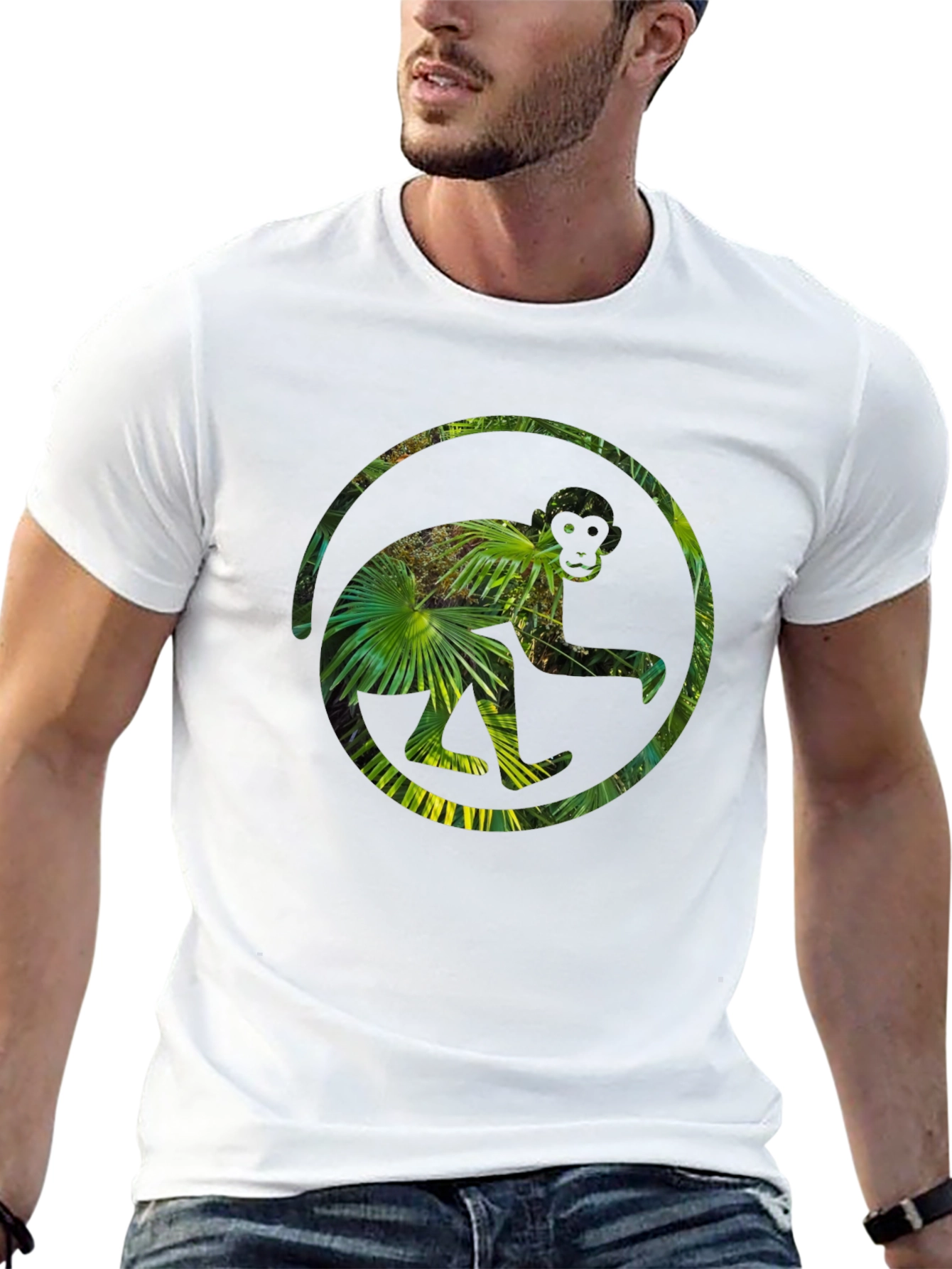 Jungle Monkey Tee - Unique Graphic Print
