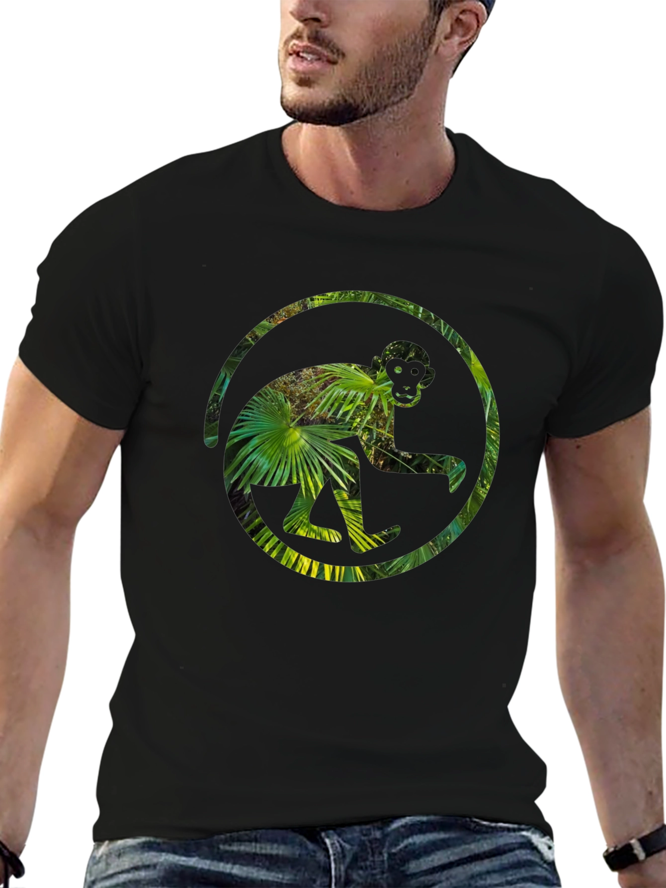 Jungle Monkey Tee - Unique Graphic Print