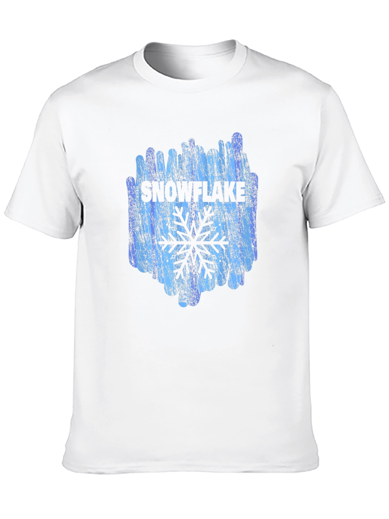 Snowflake Graphic Print Black T-Shirt
