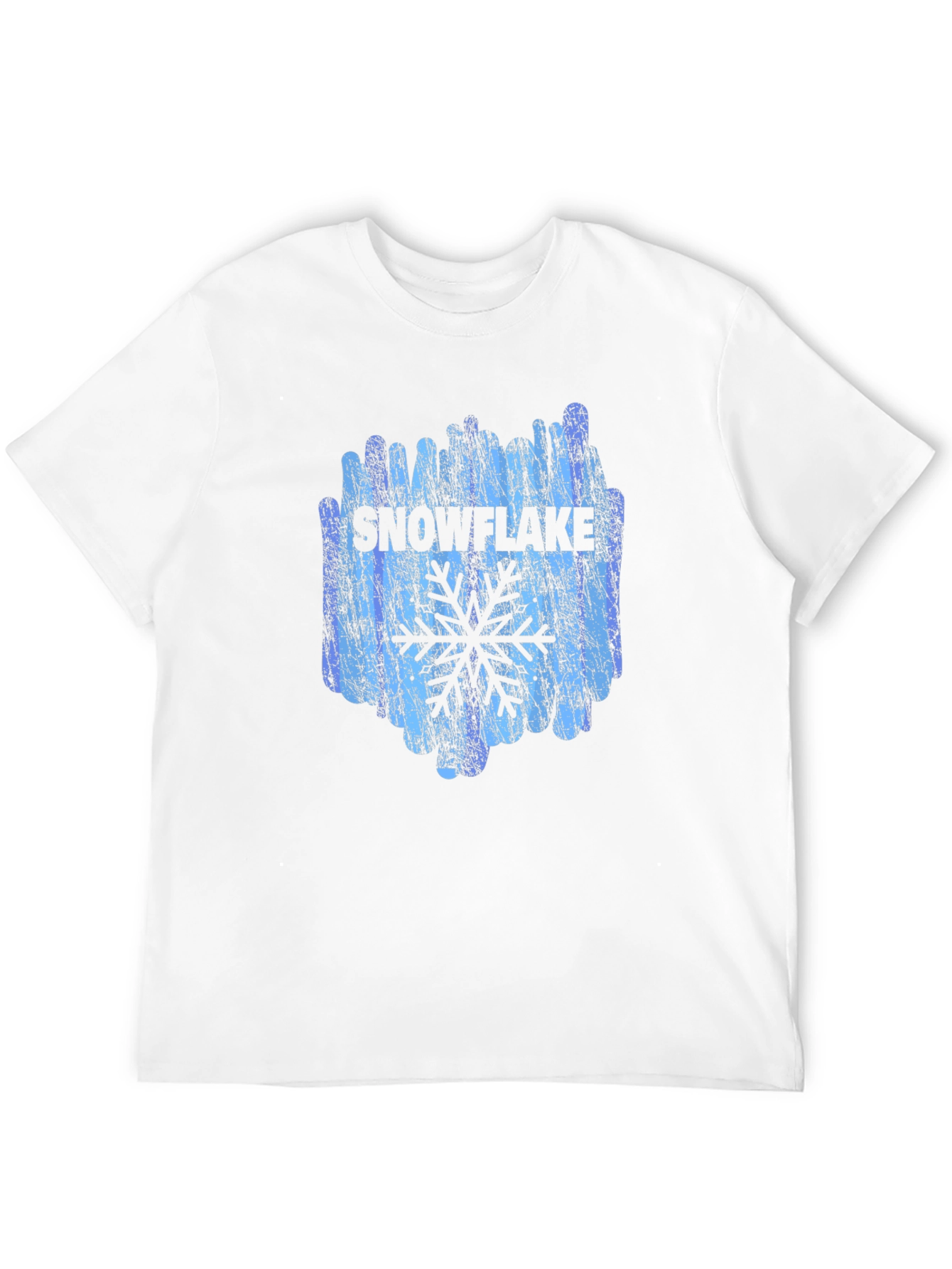 Snowflake Graphic Print Black T-Shirt