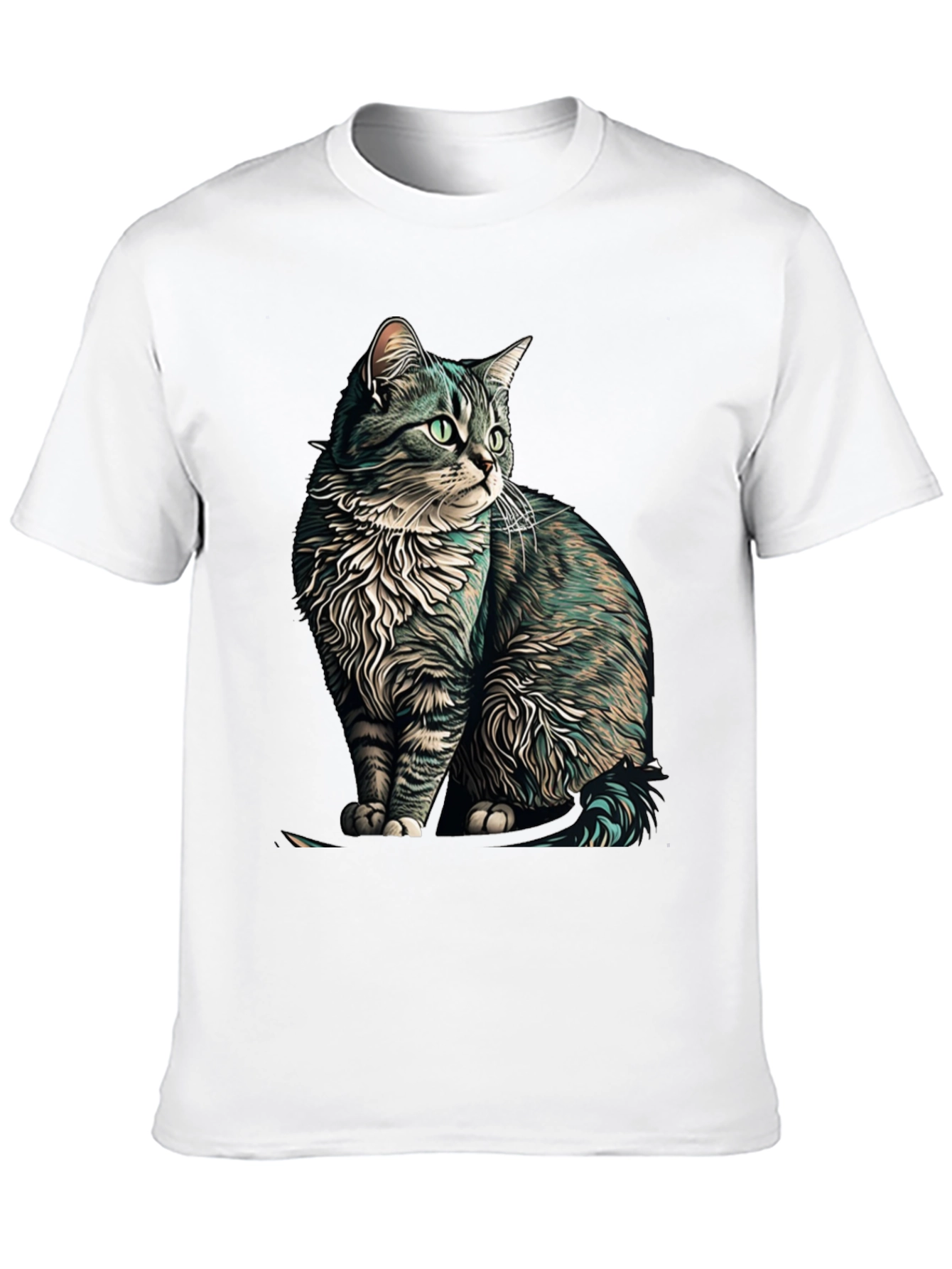 Cat Graphic Black T-Shirt