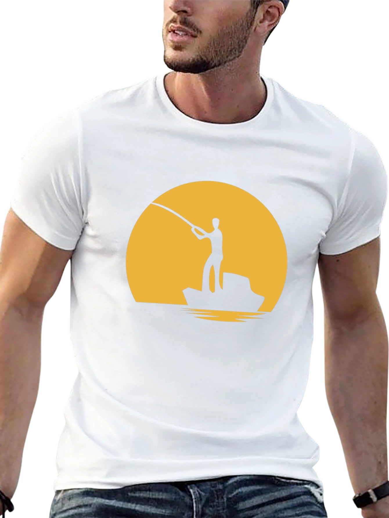 Fishing Sunset Graphic Tee