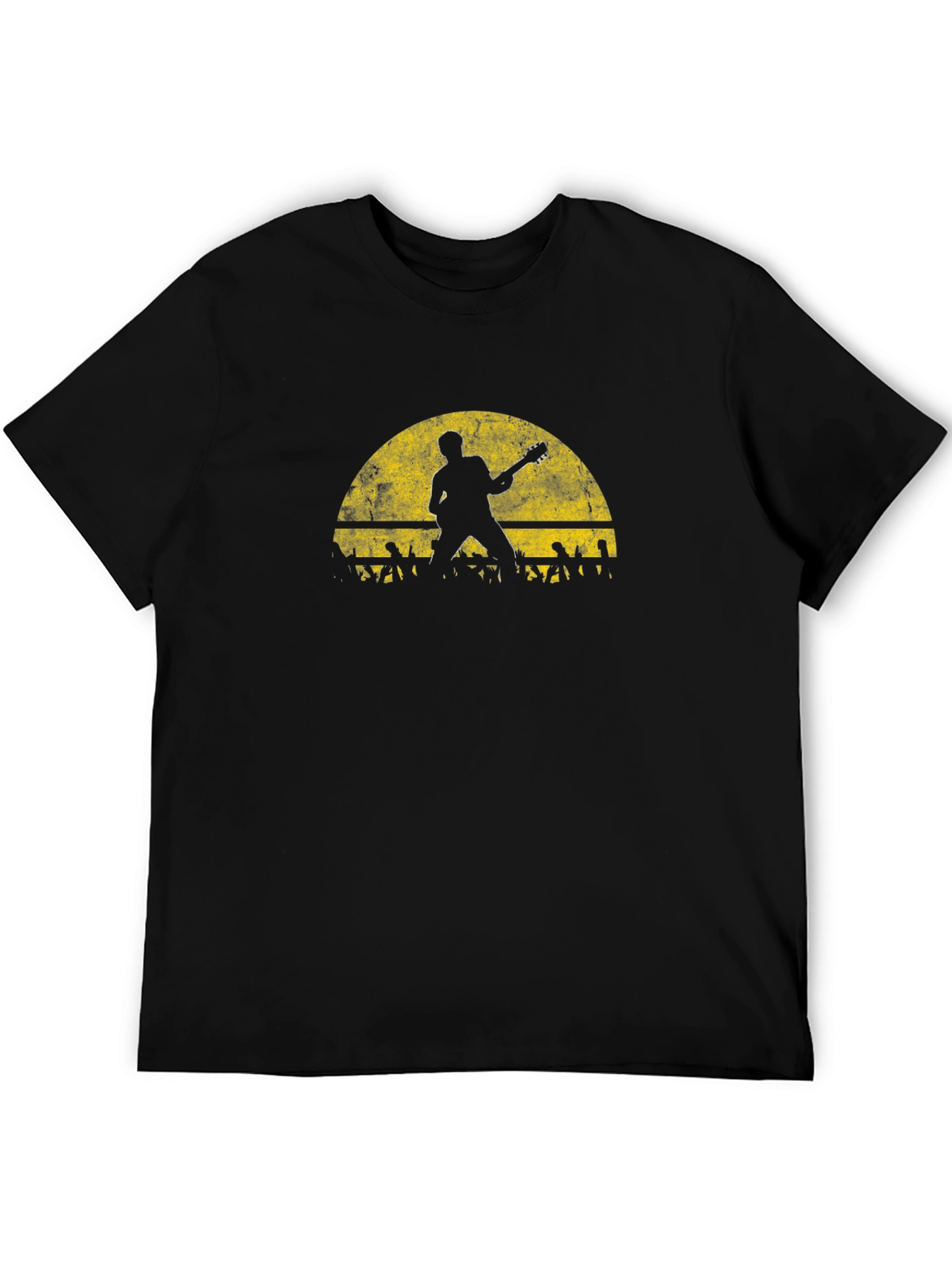 Silhouette Guitar Concert Black T-Shirt