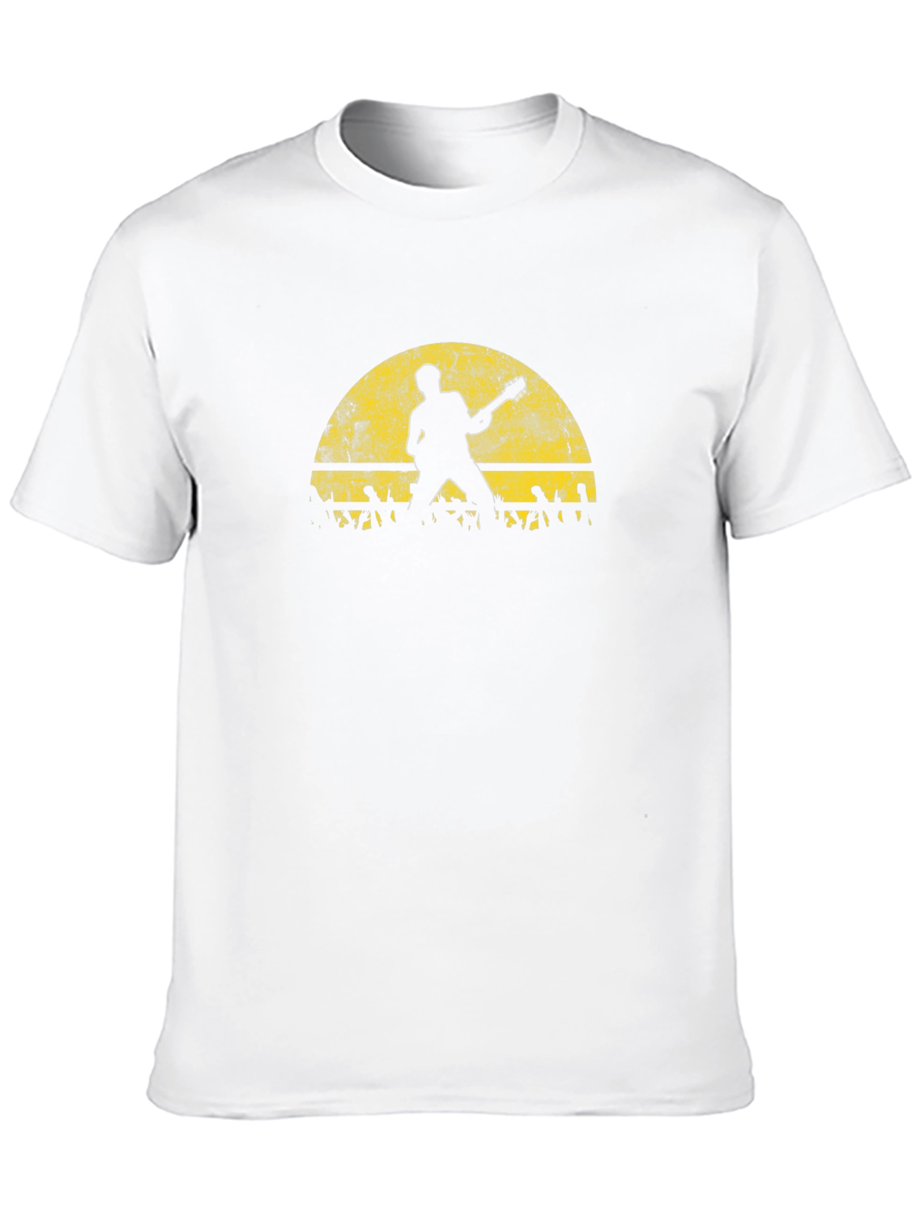 Silhouette Guitar Concert Black T-Shirt