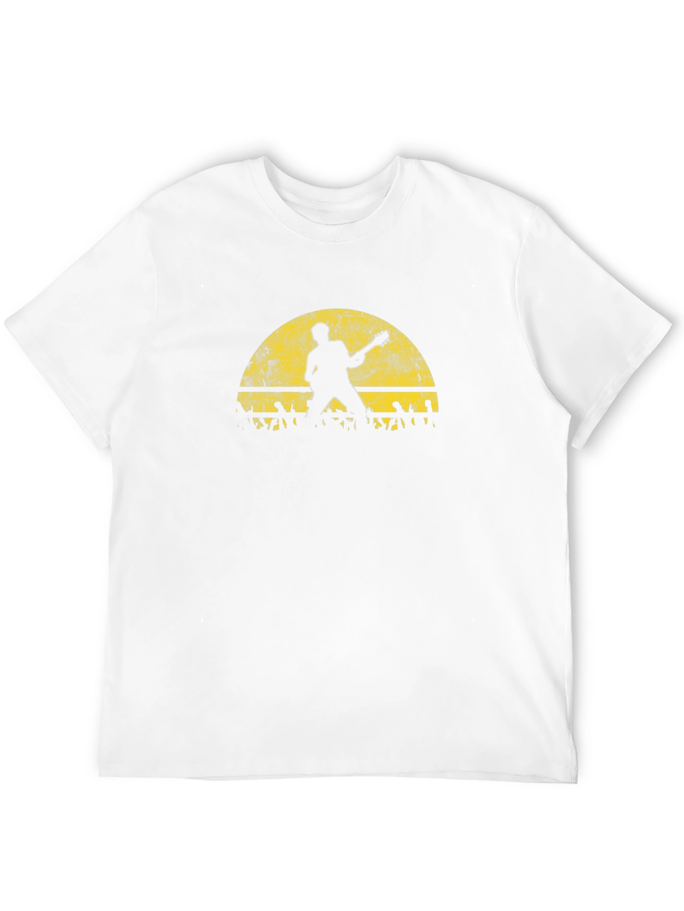 Silhouette Guitar Concert Black T-Shirt
