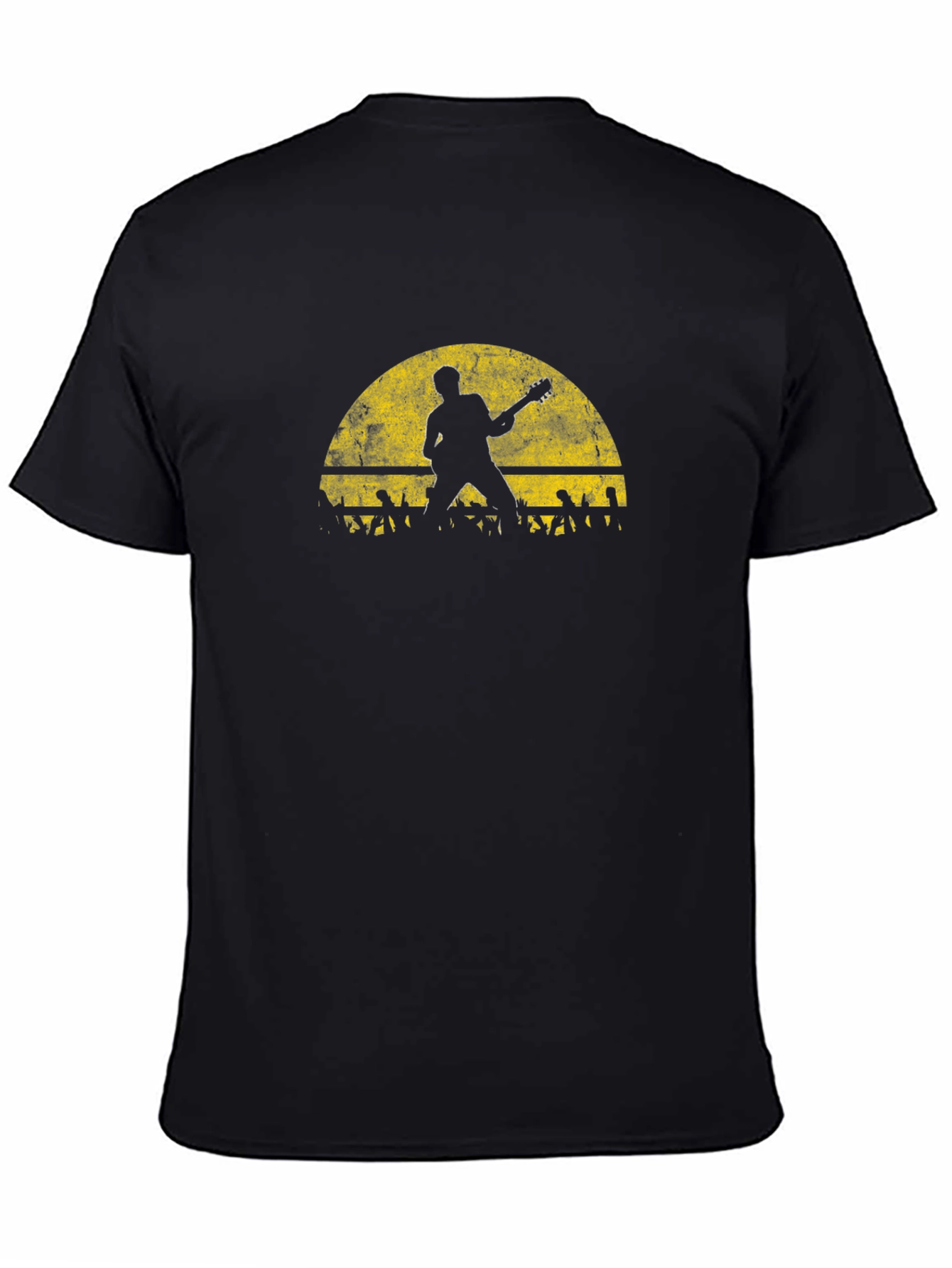 Silhouette Guitar Concert Black T-Shirt