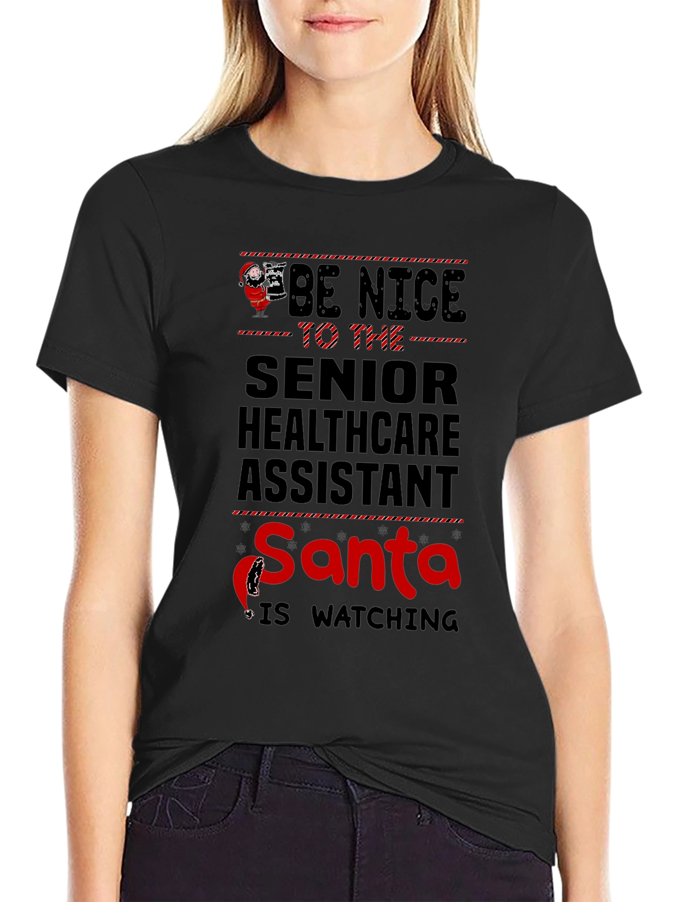 Senior Healthcare Assistant Santa T-Shirt