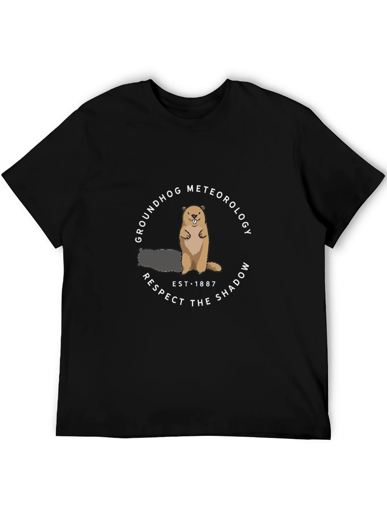 Groundhog Meteorology Respect the Shadow Graphic T-Shirt
