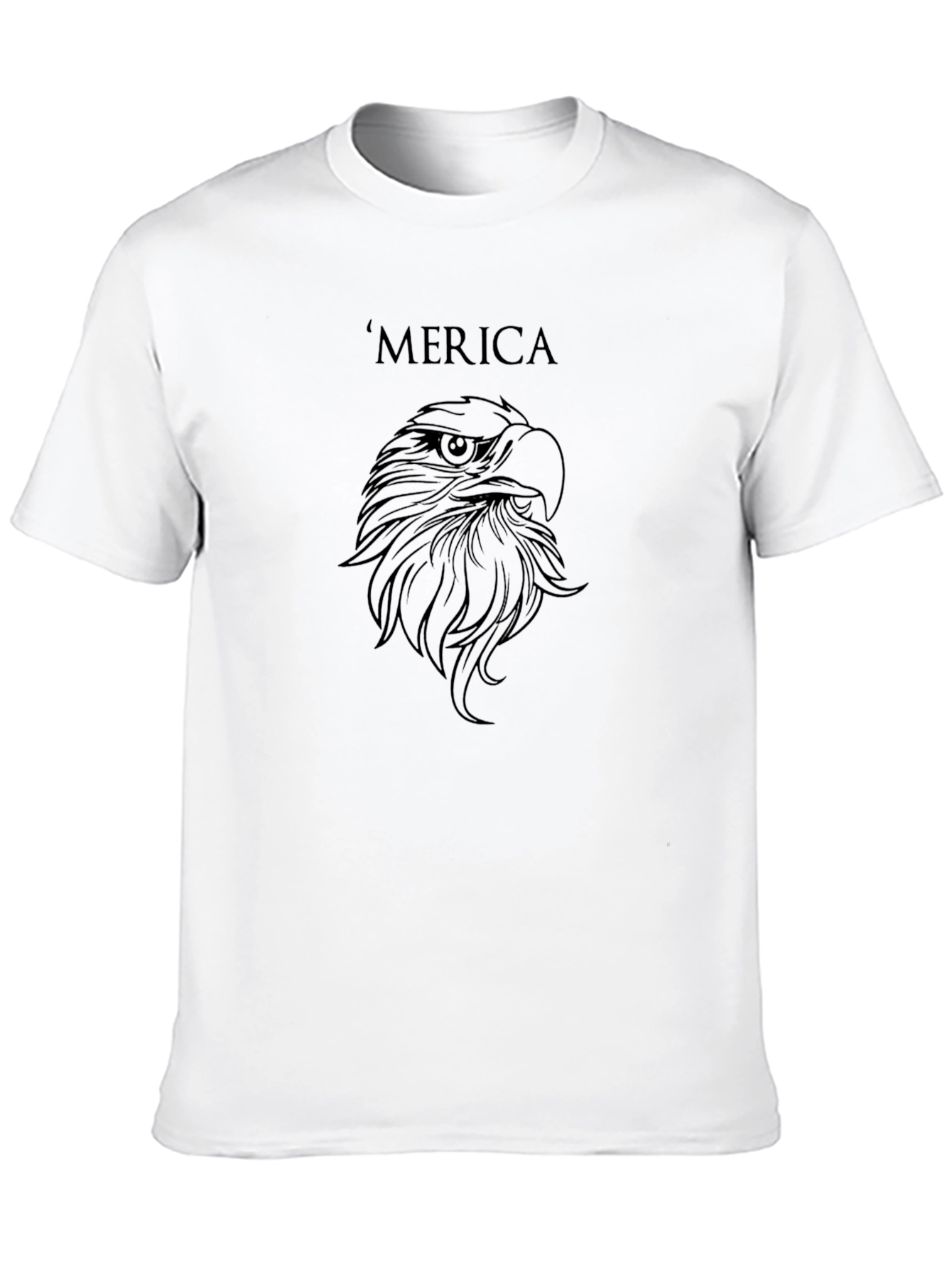 Mens Black Merica Eagle Graphic Tee