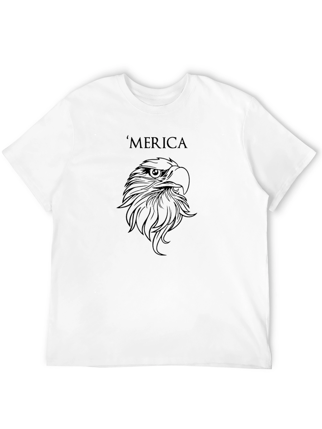 Mens Black Merica Eagle Graphic Tee