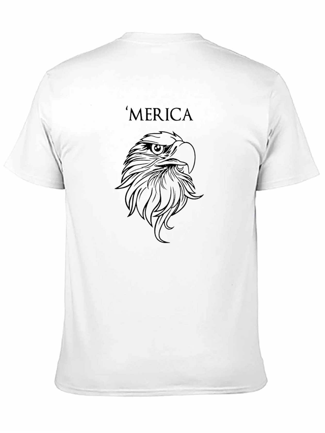 Mens Black Merica Eagle Graphic Tee