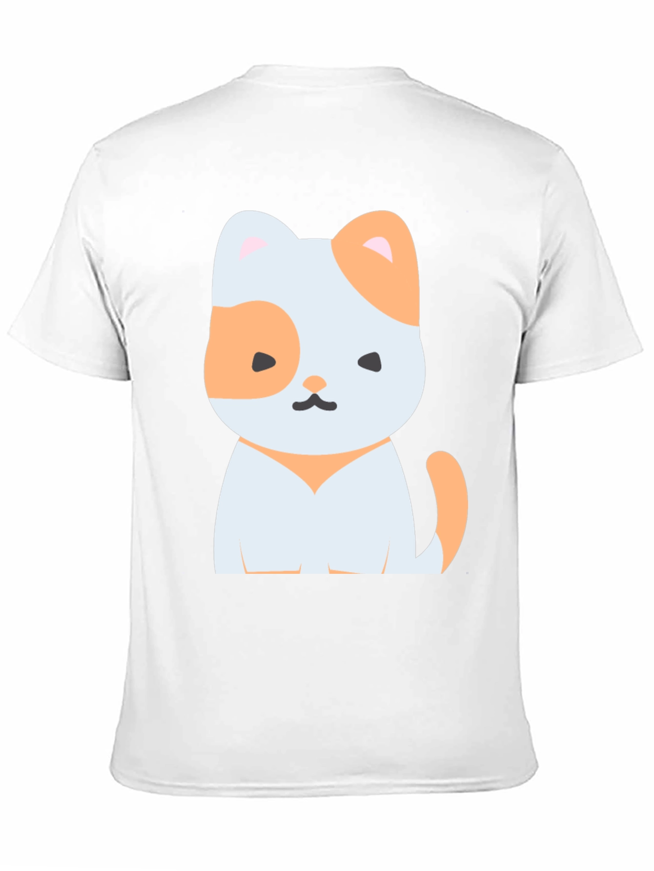 Cute Cartoon Cat Graphic Tee - Unisex Black T-Shirt