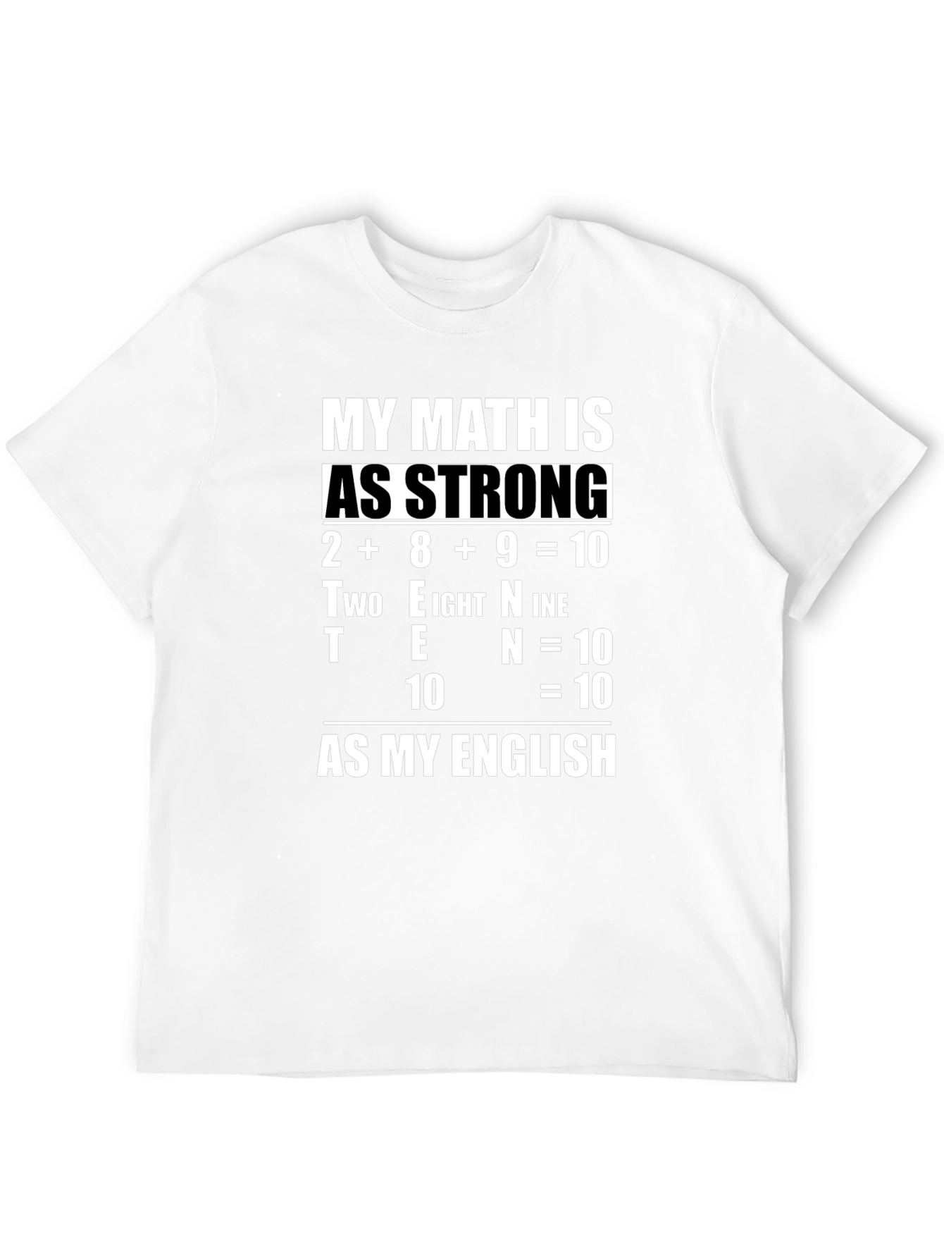 Funny Math & English Humor Graphic T-Shirt