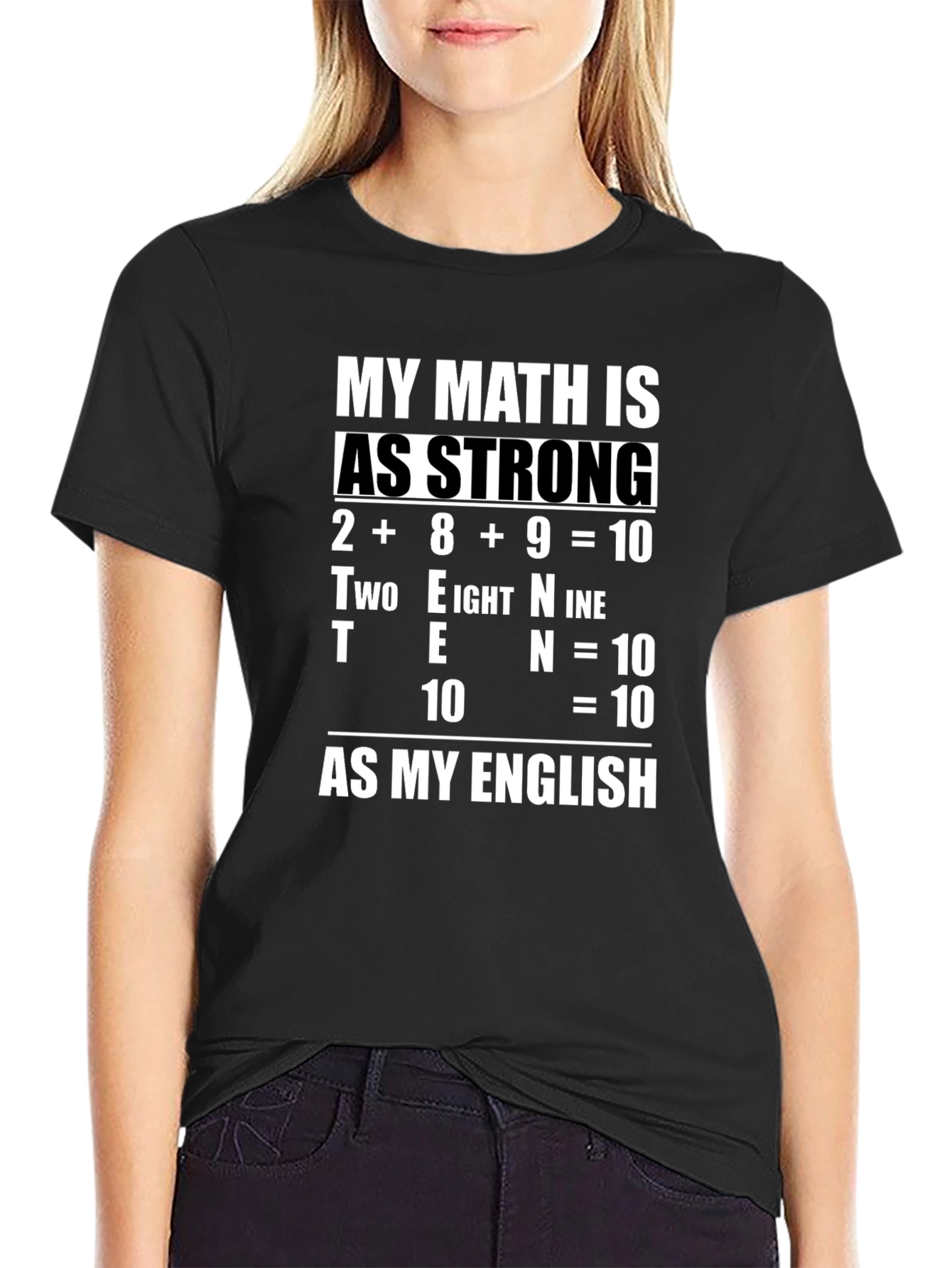 Funny Math & English Humor Graphic T-Shirt
