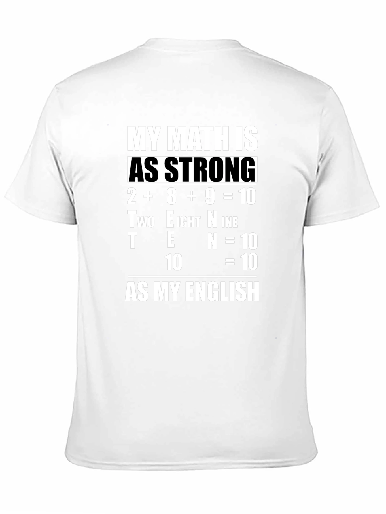 Funny Math & English Humor Graphic T-Shirt