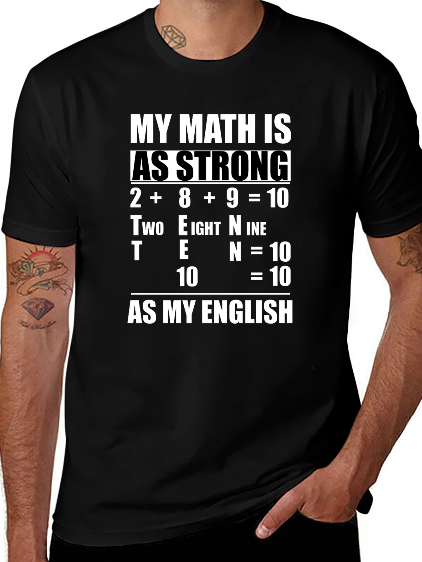 Funny Math & English Humor Graphic T-Shirt