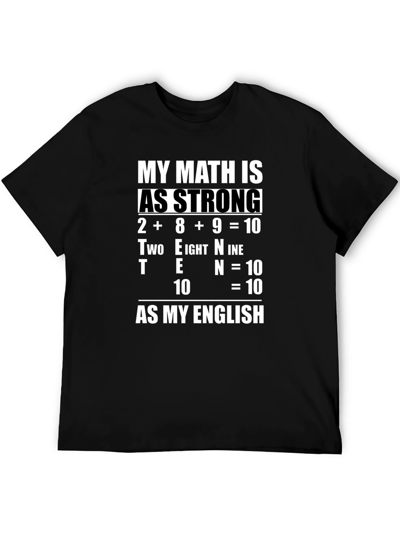 Funny Math & English Humor Graphic T-Shirt