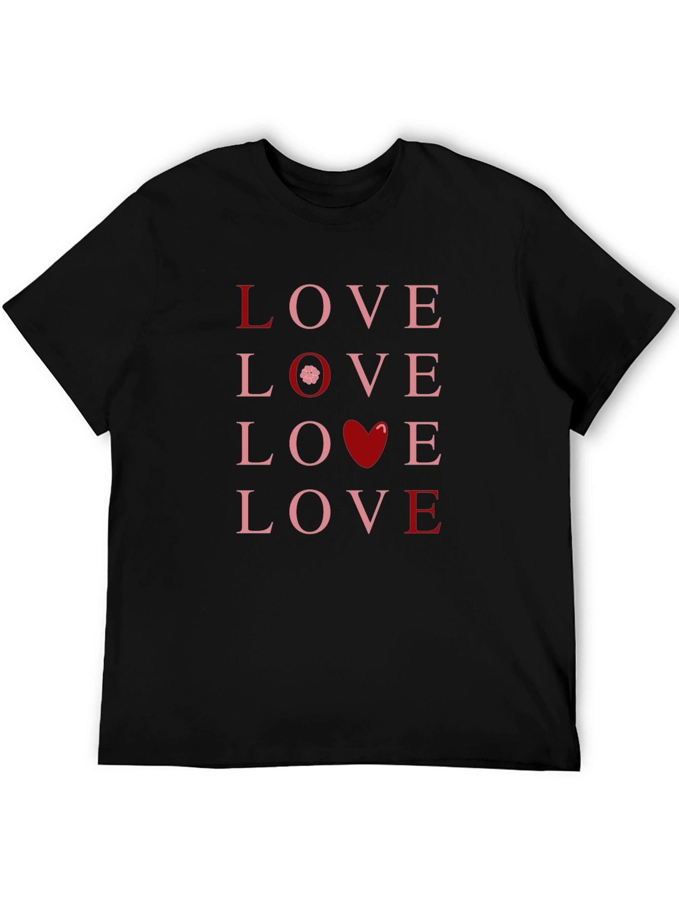 Love Graphic Tee - Black Cotton T-Shirt