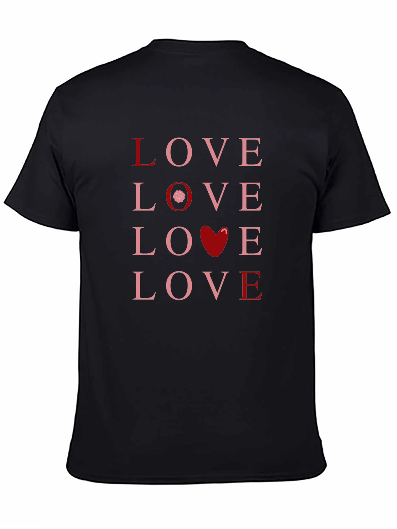 Love Graphic Tee - Black Cotton T-Shirt