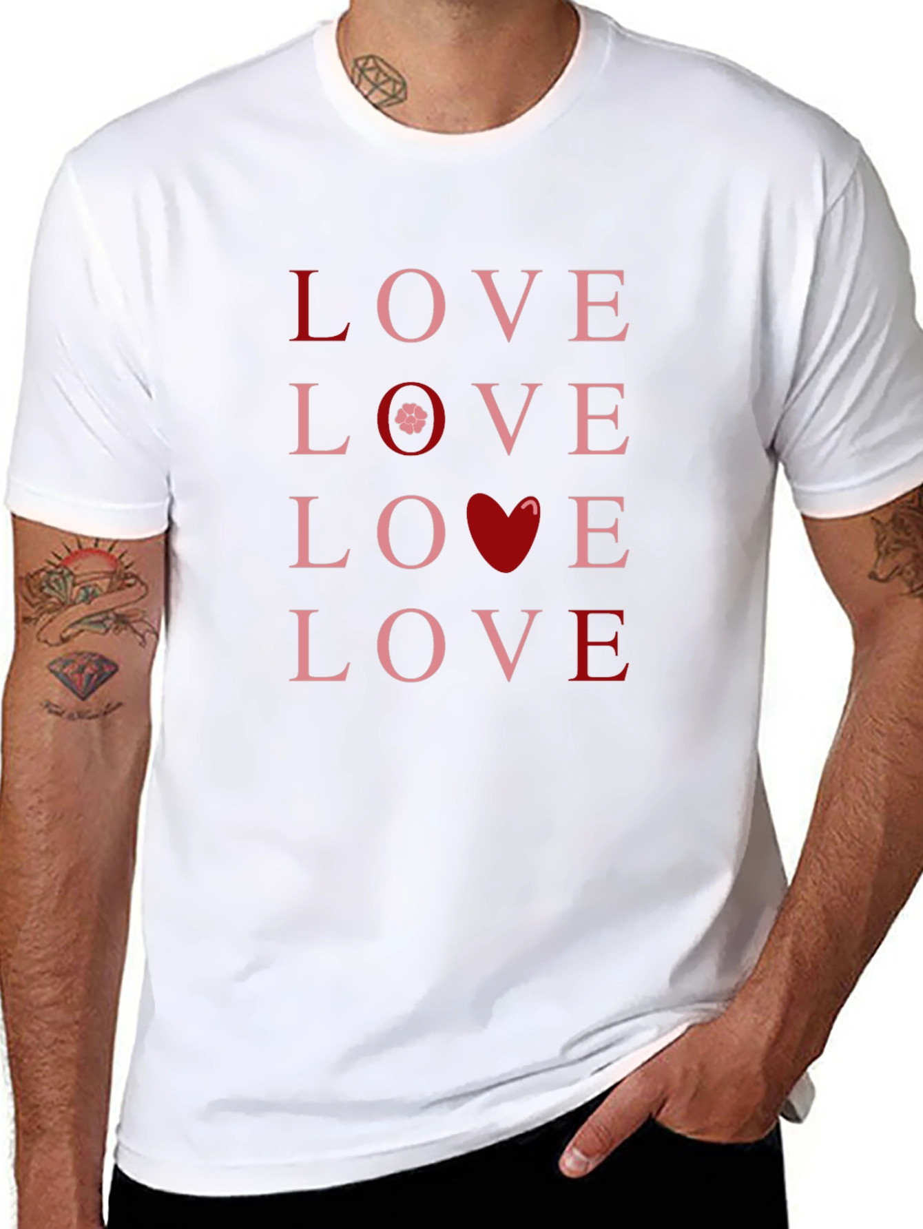 Love Graphic Tee - Black Cotton T-Shirt