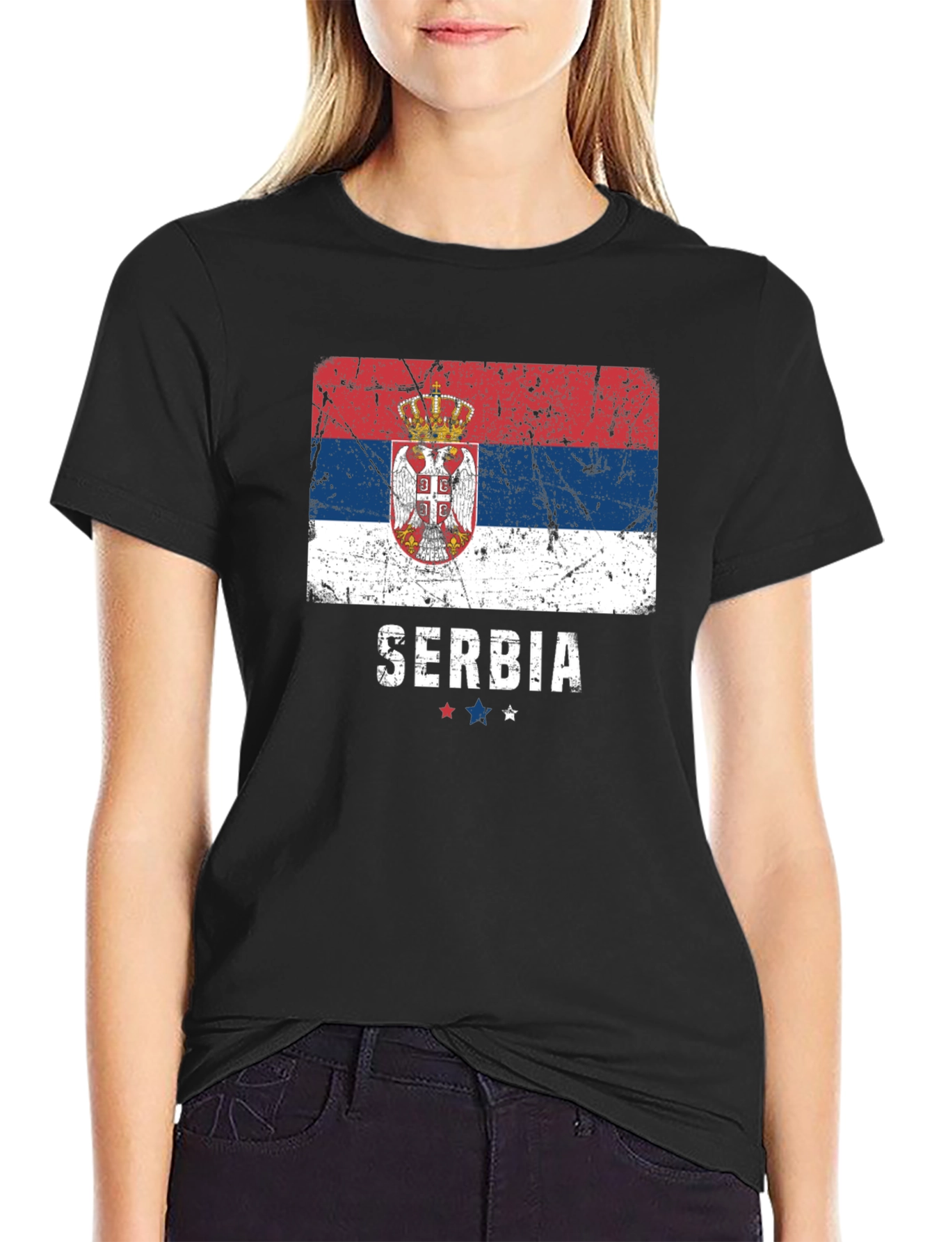 Serbia Flag Graphic T-Shirt Patriotic Pride