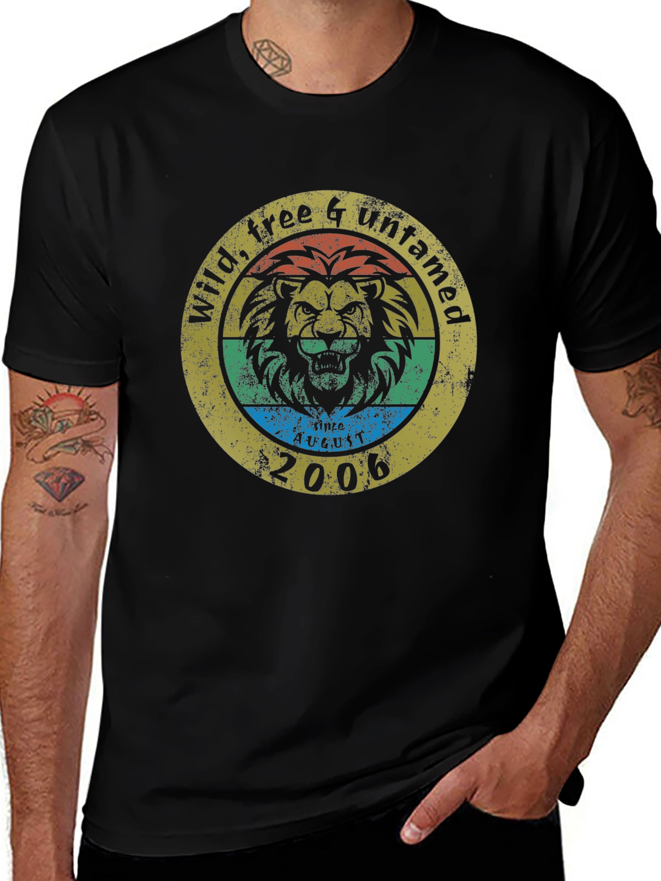 Wild Free Untamed Lion Graphic T-Shirt