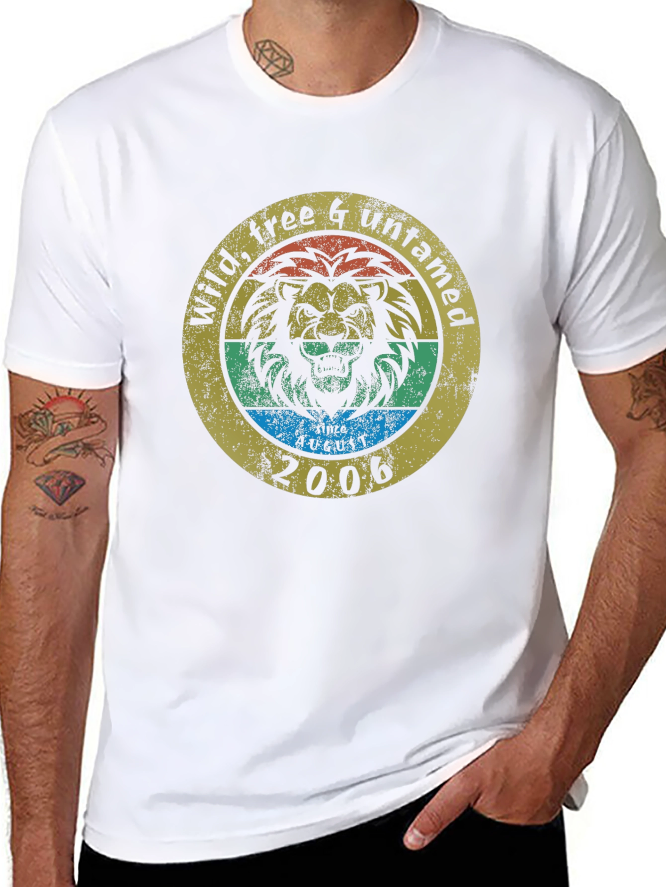 Wild Free Untamed Lion Graphic T-Shirt