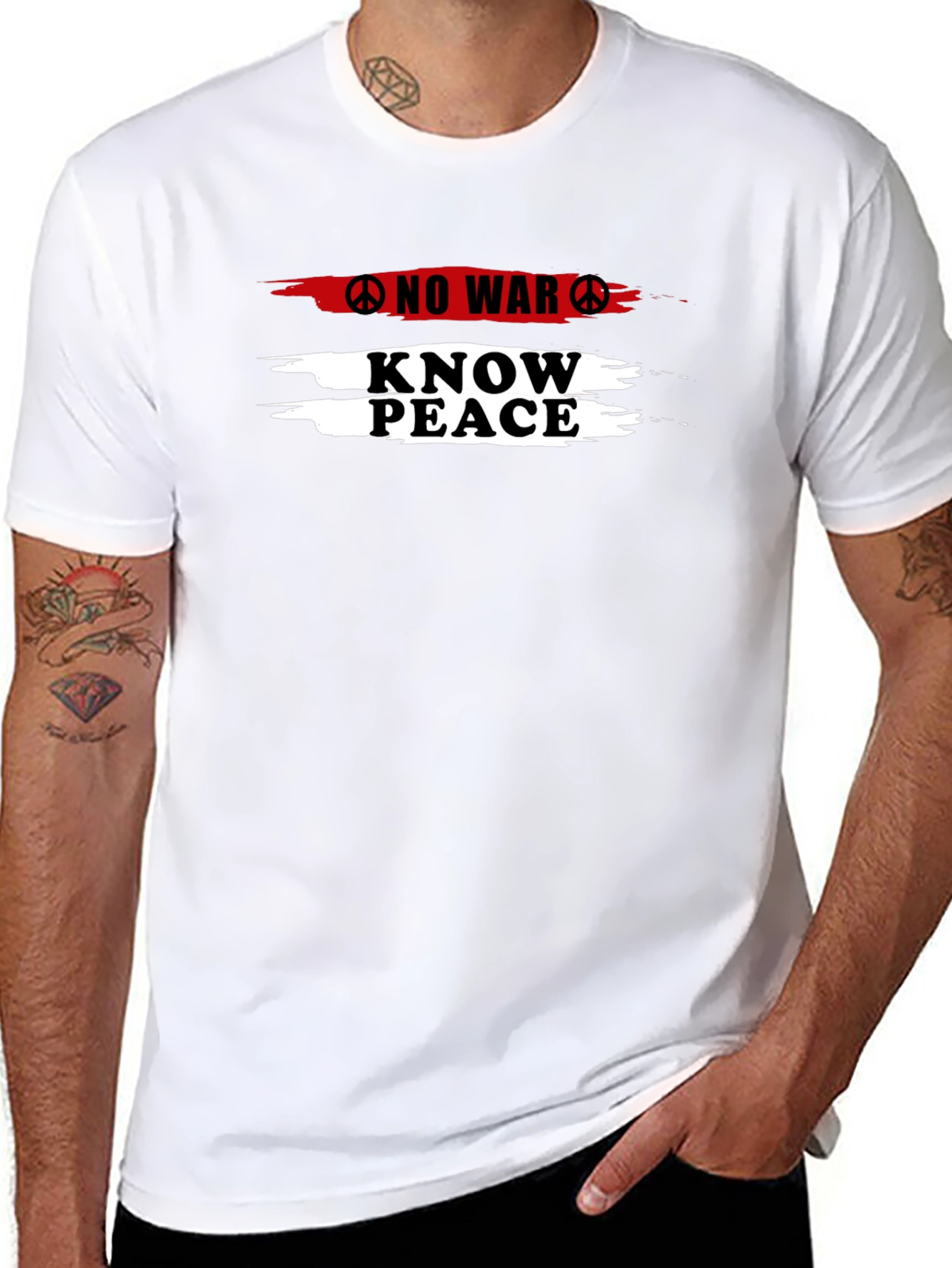 No War Know Peace Graphic Tee - Black