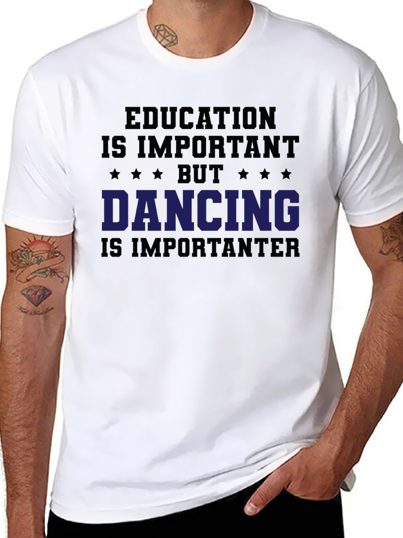 Funny Dancing T-Shirt - Education is Important Tee