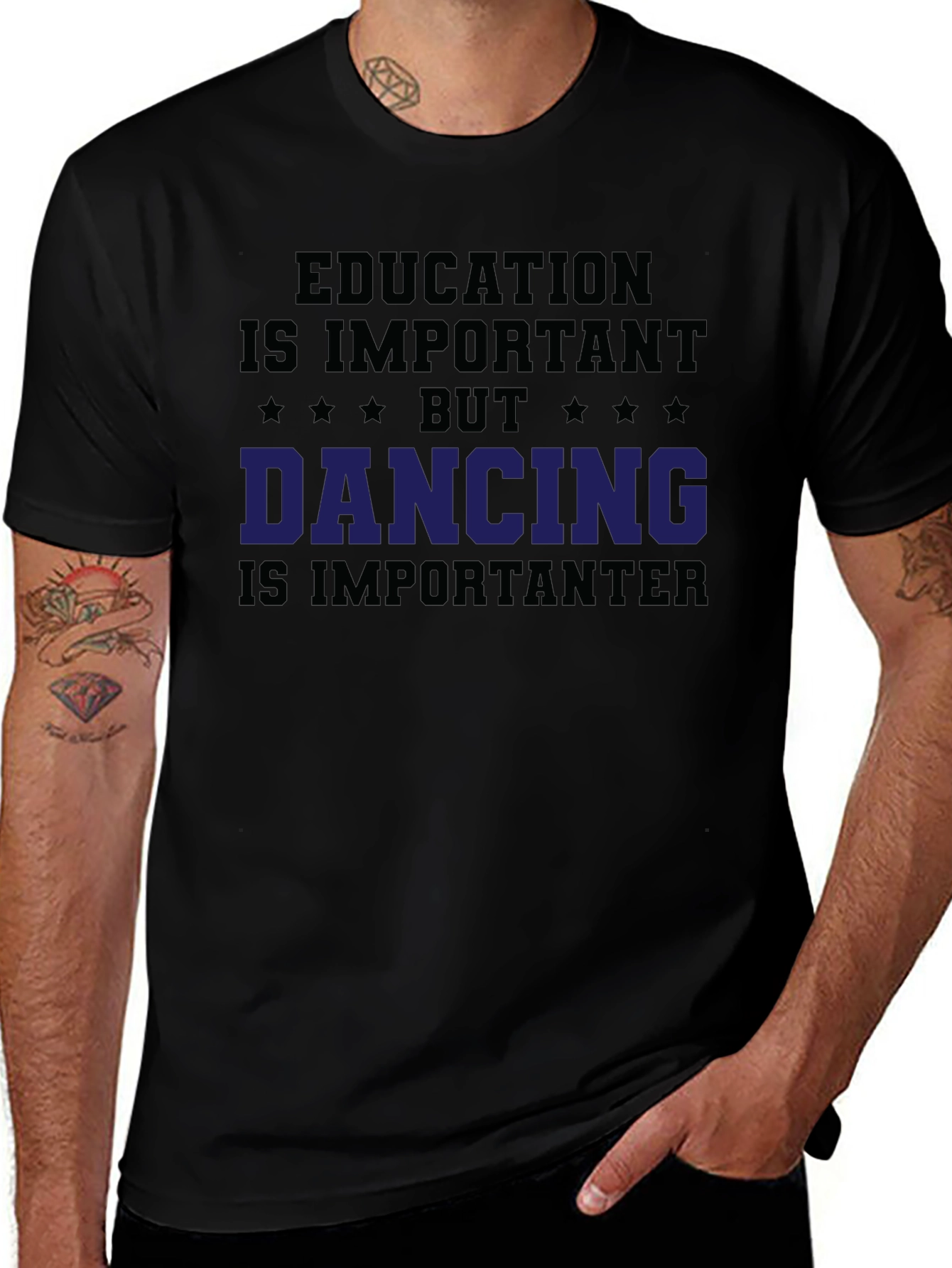 Funny Dancing T-Shirt - Education is Important Tee