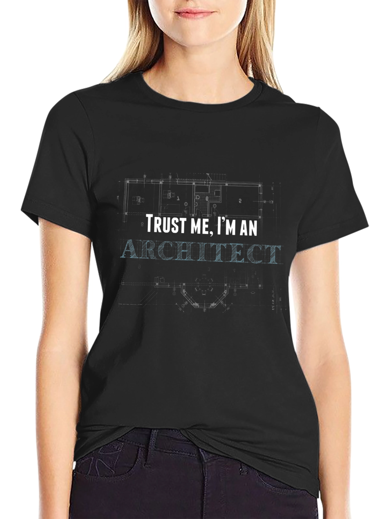 Trust Me Im An Architect Black T-Shirt