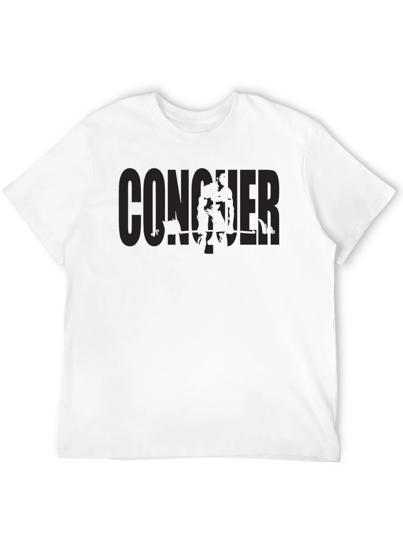 Conquer Black T-Shirt - Motivational Gym Apparel