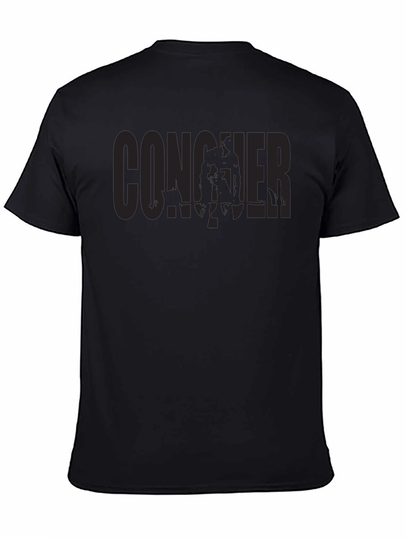 Conquer Black T-Shirt - Motivational Gym Apparel