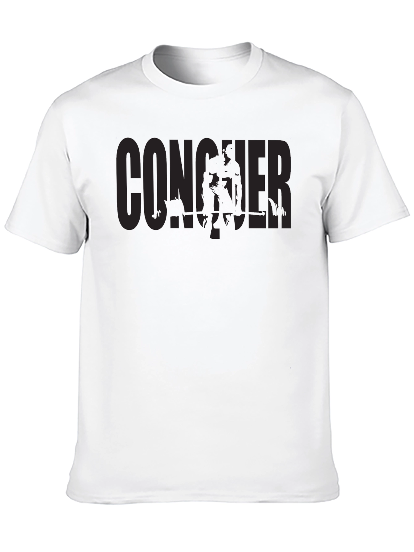 Conquer Black T-Shirt - Motivational Gym Apparel