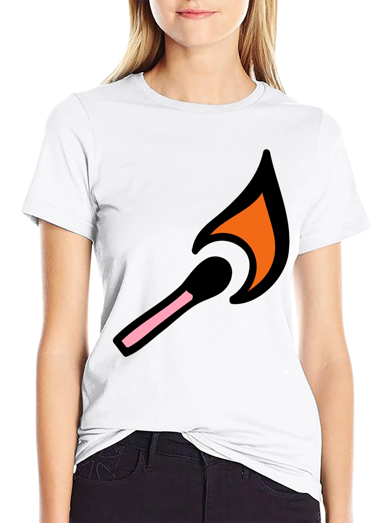 Lit Match Graphic Tee - Cool Black T-Shirt