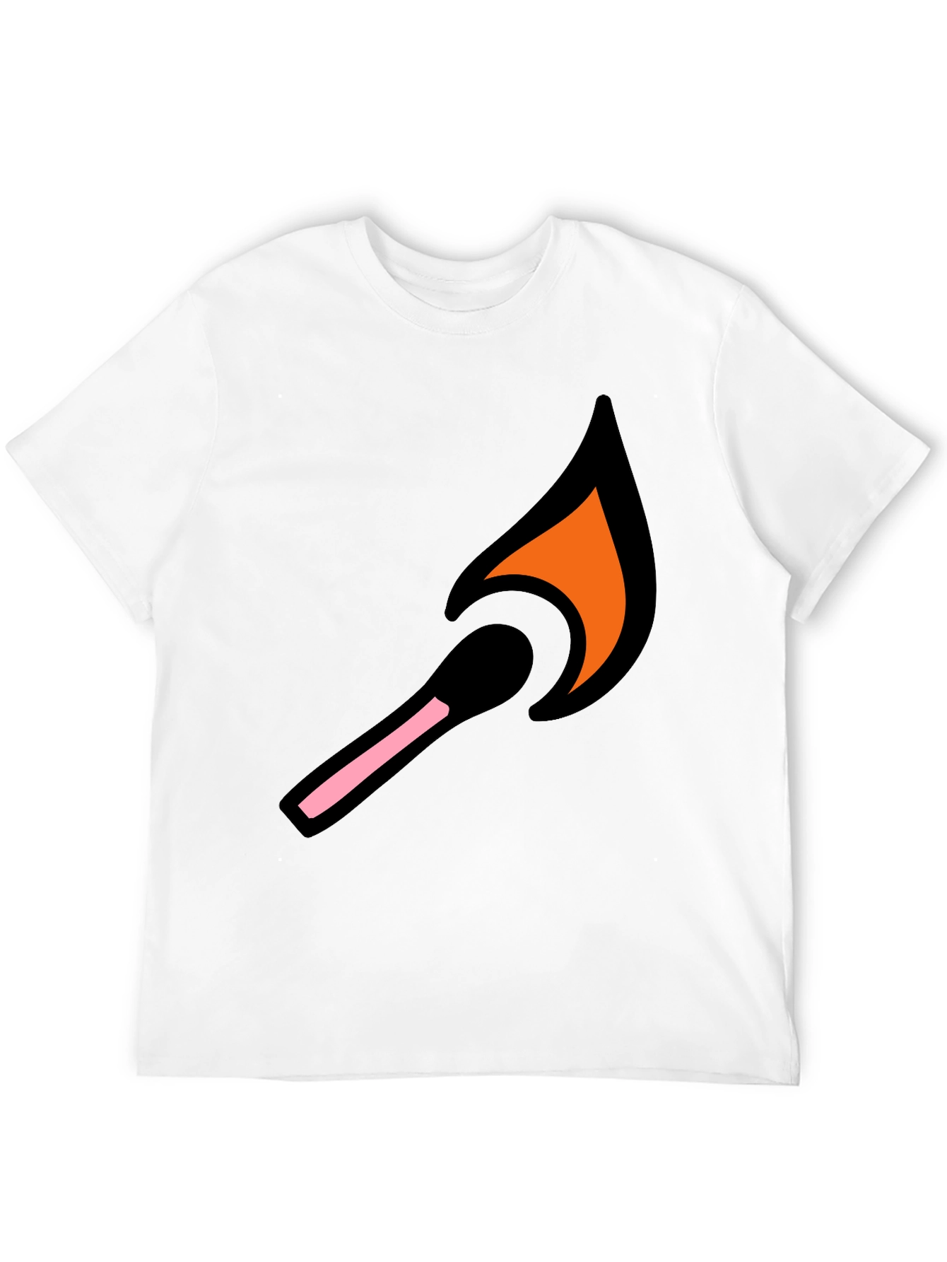 Lit Match Graphic Tee - Cool Black T-Shirt