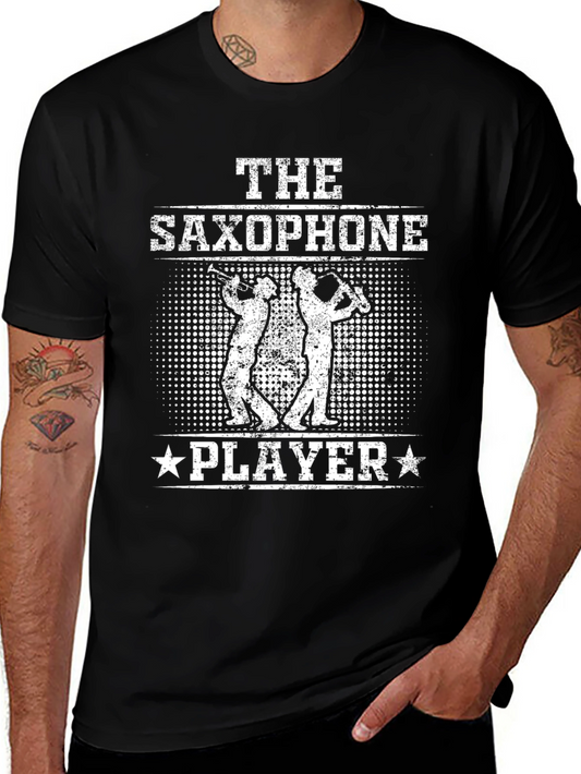 The Saxophone Player Black T-Shirt