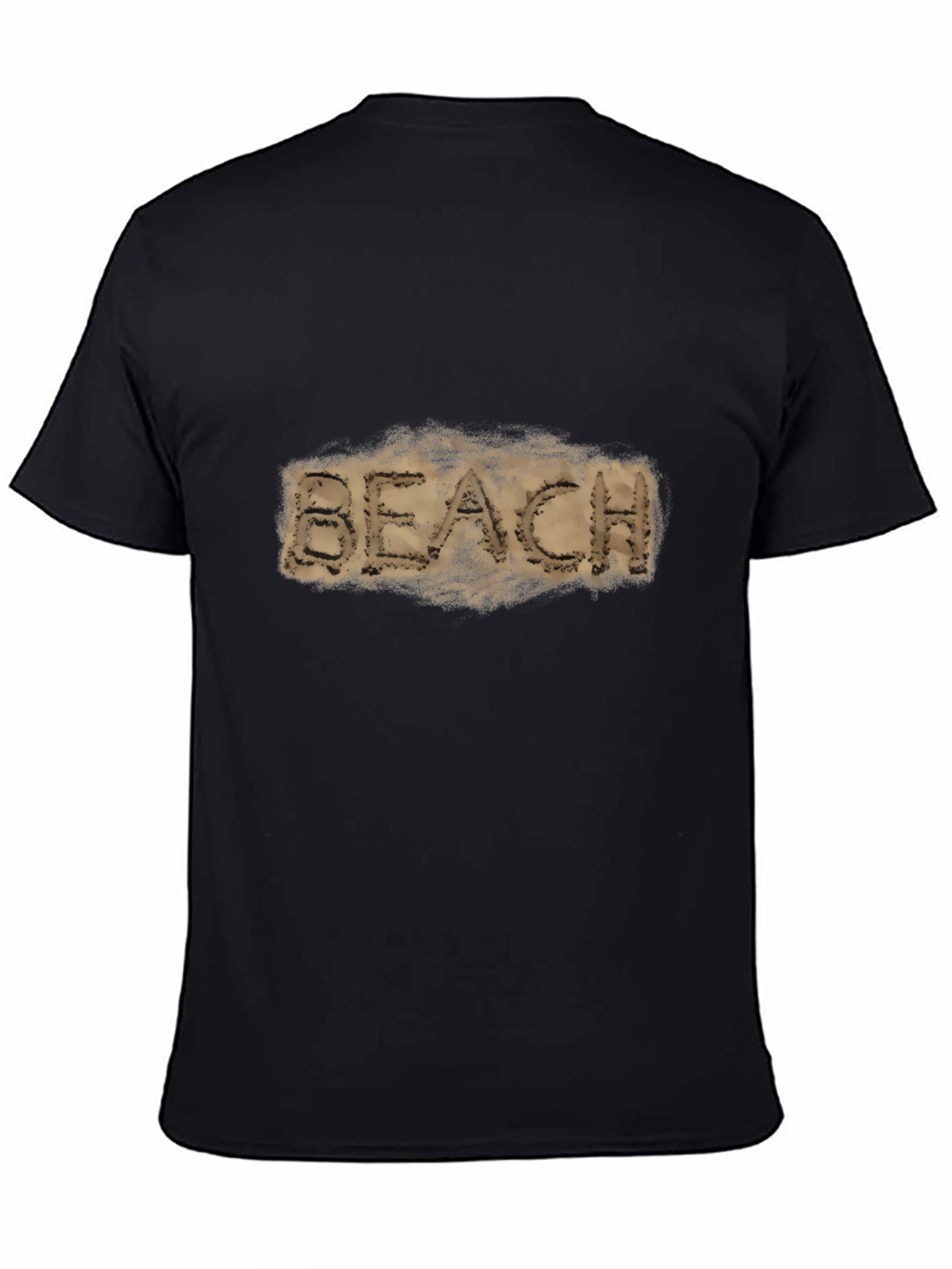 Beach Sand Graphic Black T-Shirt