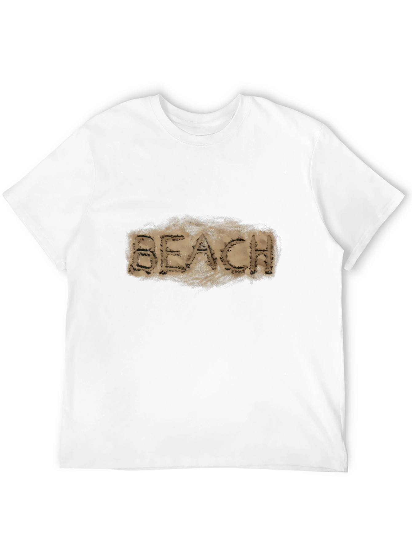 Beach Sand Graphic Black T-Shirt