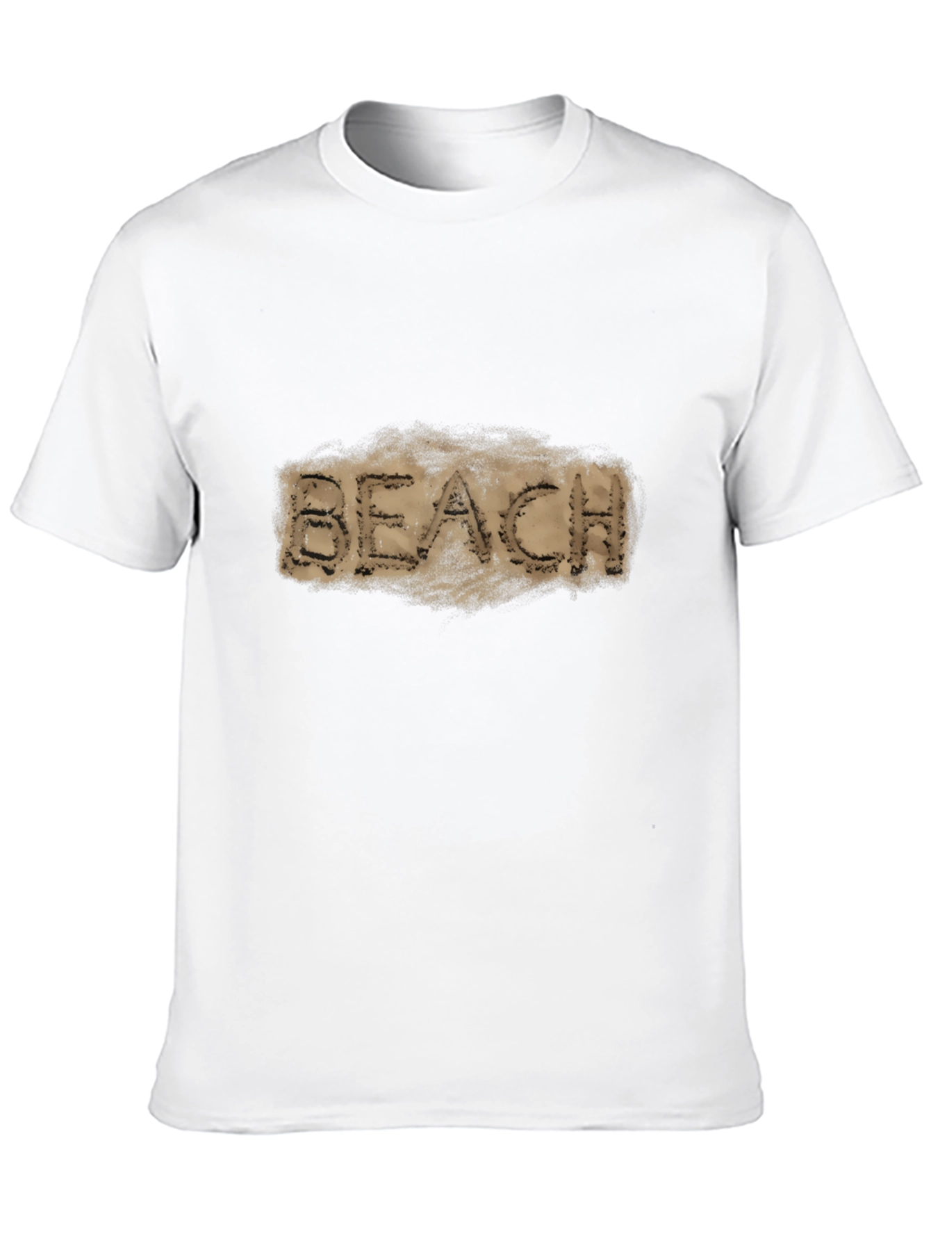 Beach Sand Graphic Black T-Shirt