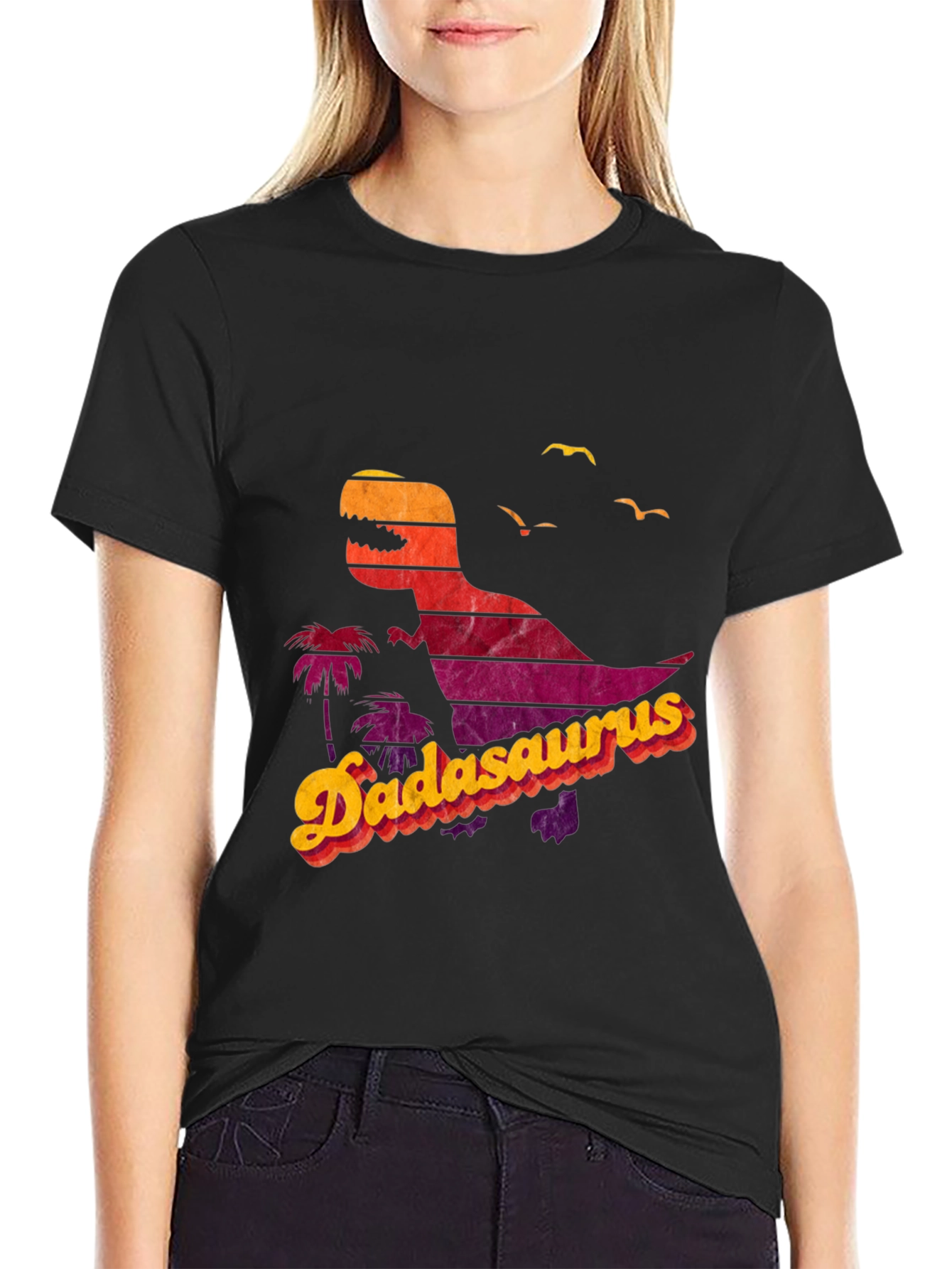 Dadasaurus T-Shirt - Retro Dad Dinosaur Tee