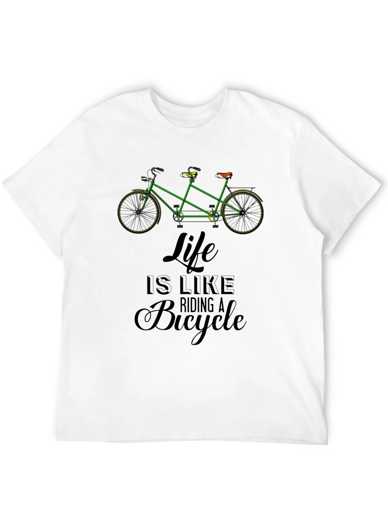 Life is Like Riding A Bicycle Graphic T-Shirt