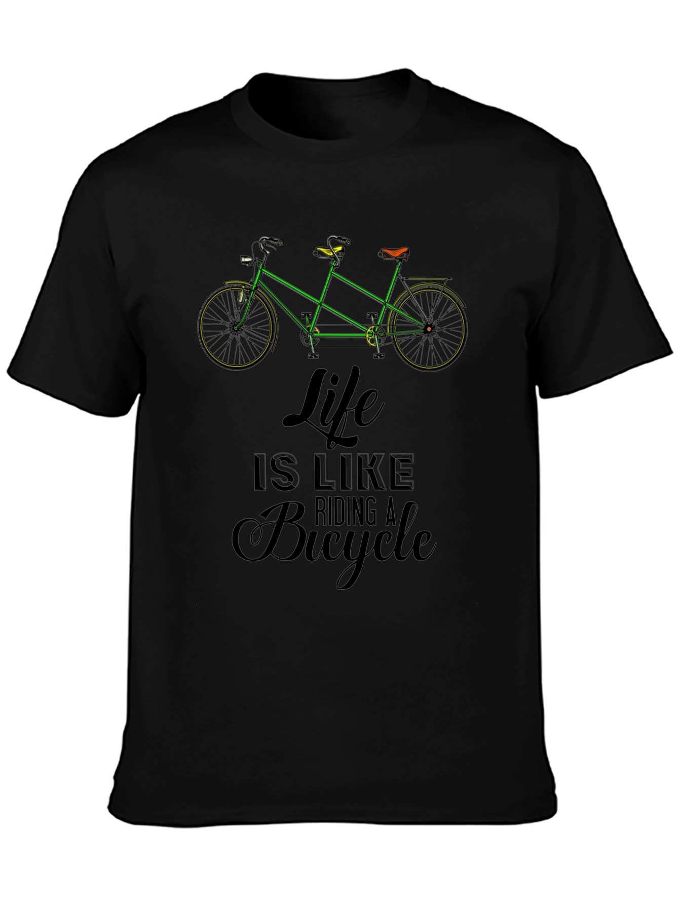 Life is Like Riding A Bicycle Graphic T-Shirt